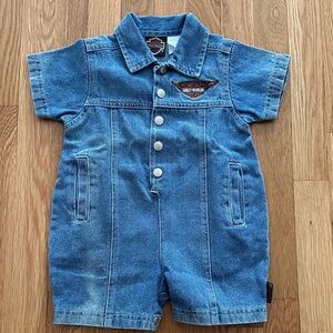 Harley-Davidson Kids Blue Denim Bodysuit